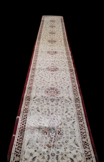 Cream Floral Runner Rug