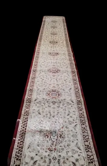 Cream Floral Runner Rug