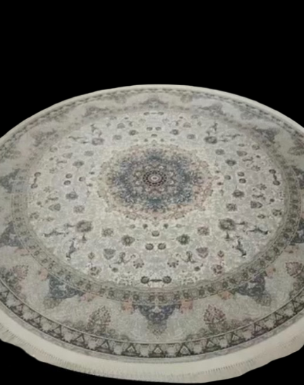 Persian machine-made oval medallion rug
