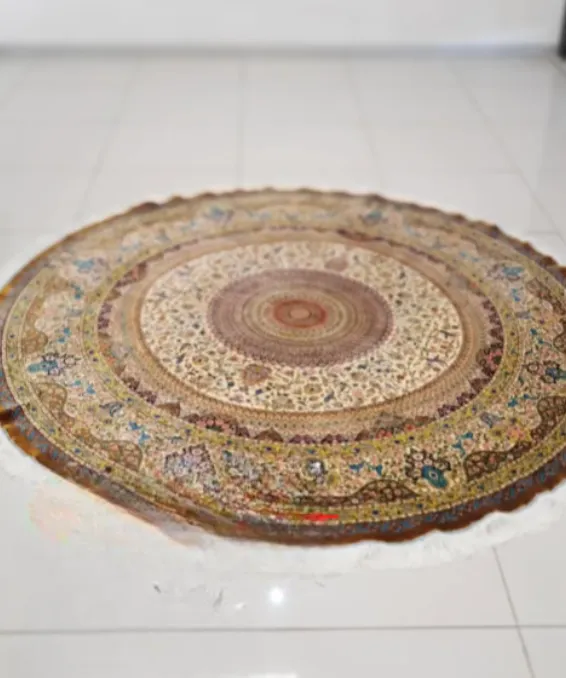 Machine-made Persian Silk Round Rug 2x2m