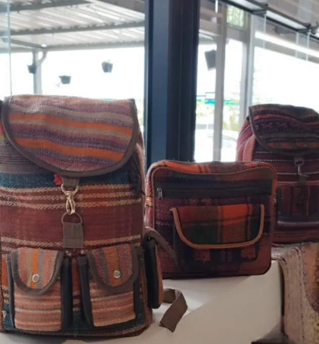 Traditional Striped Woven Bags