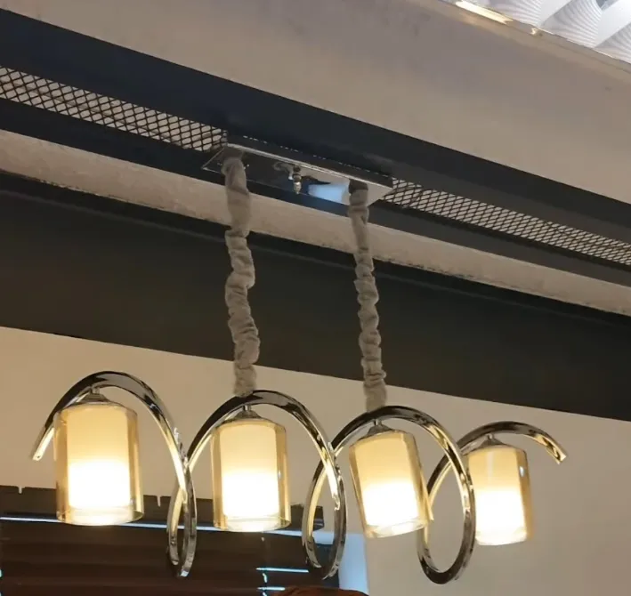 Frosted Cylinder Shade Chandelier