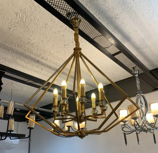 Gold Diamonds 8 Lights Chandelier