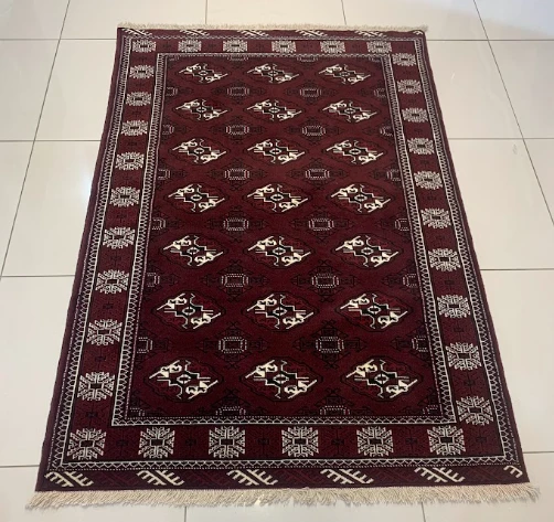 Ivory Bijar style rug with allover floral pattern