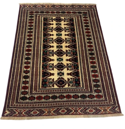 Crimson Bijar rug with striking star medallion and floral field